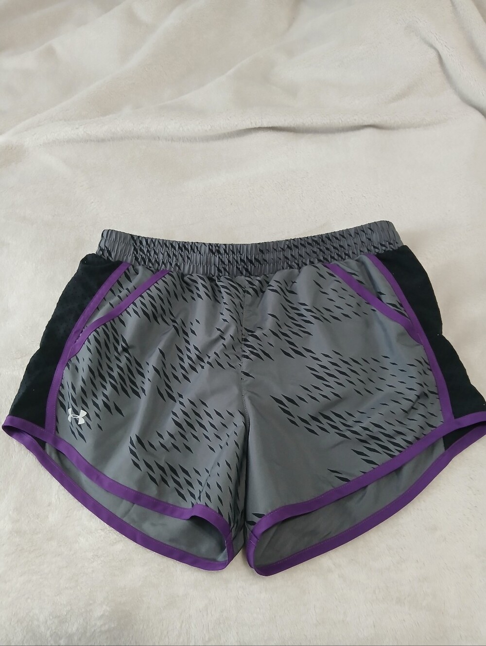 Under Armour Gray and Purple Women's Athletic Shorts